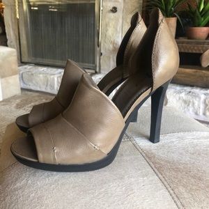 Designer open toe heels